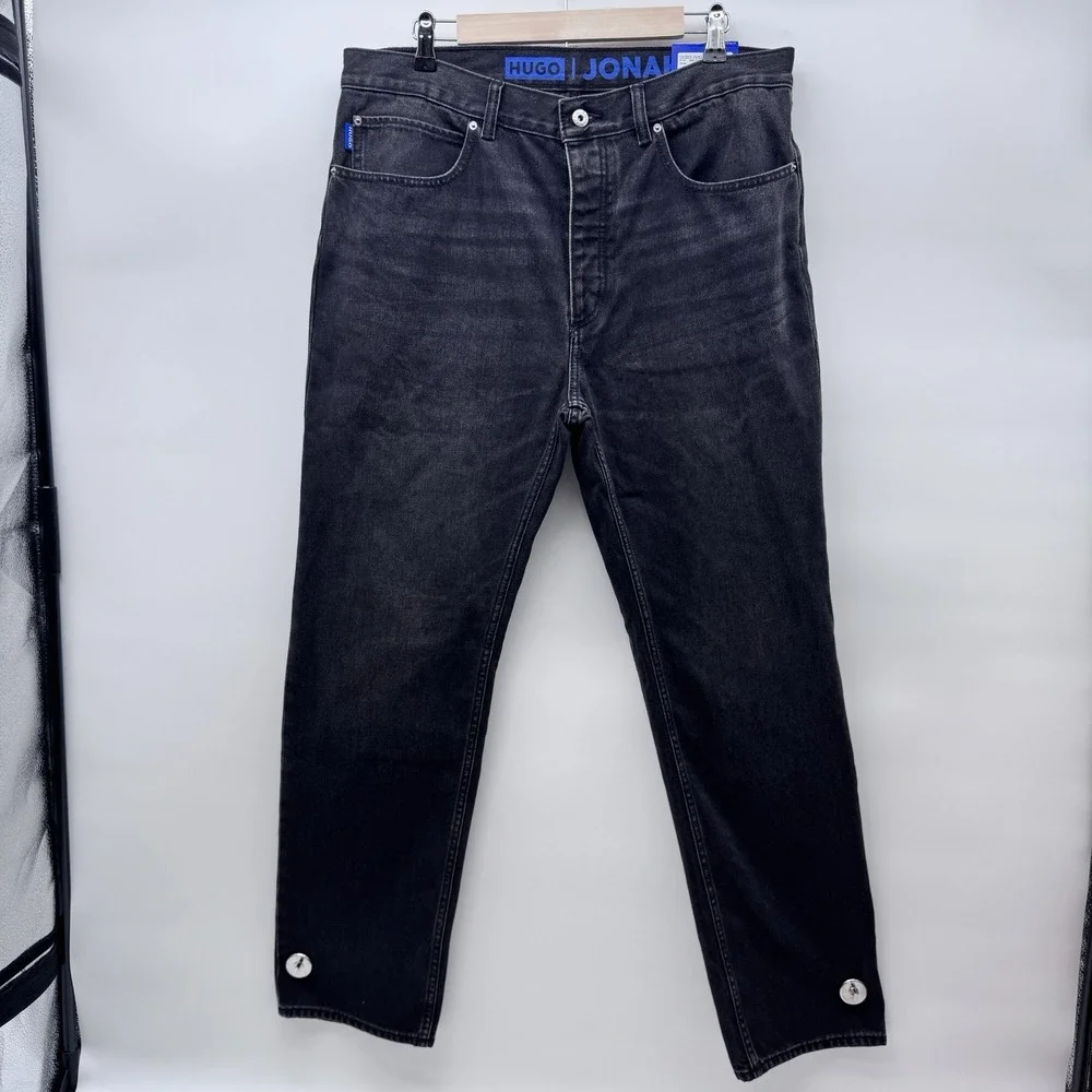 HUGO Boss Jonah Jeans Men's Size 34X32 Straight Leg Fit Black NWT